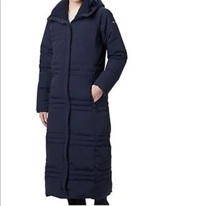 Columbia Ruby Falls Long Down Winter Navy Coat
